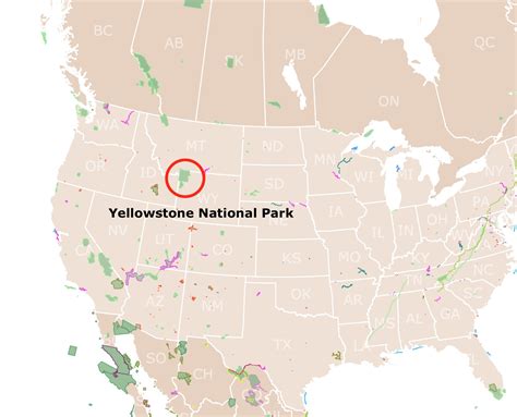 Yellowstone National Park with map overlay